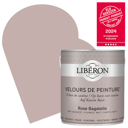 Peinture pour murs Velours de Peinture rose bagatelle mat 2,5 L LIBERON