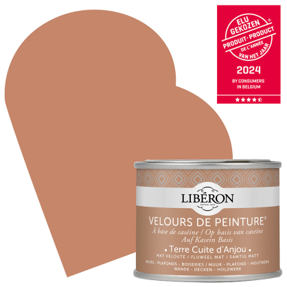 Peinture pour murs Velours de Peinture terre cuite d'Anjou mat 0,125 L LIBERON