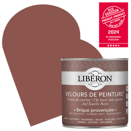 Peinture pour murs Velours de Peinture brique provençale mat 0,5 L LIBERON