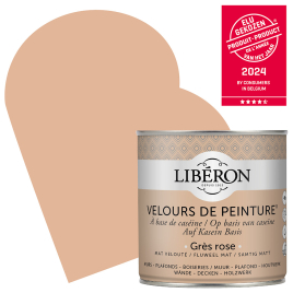 Peinture pour murs Velours de Peinture grès rose mat 0,5 L LIBERON