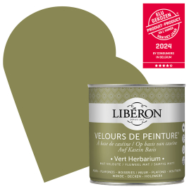 Peinture pour murs Velours de Peinture vert herbarium mat 0,5 L LIBERON