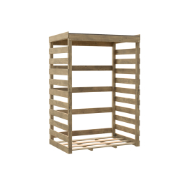 Abri bûches en bois Colombus avec plancher 120 x 82 x 174 cm