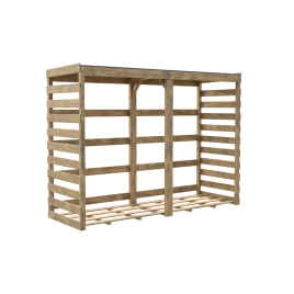 Abri bûches en bois Colombus avec plancher 238 x 82 x 174 cm