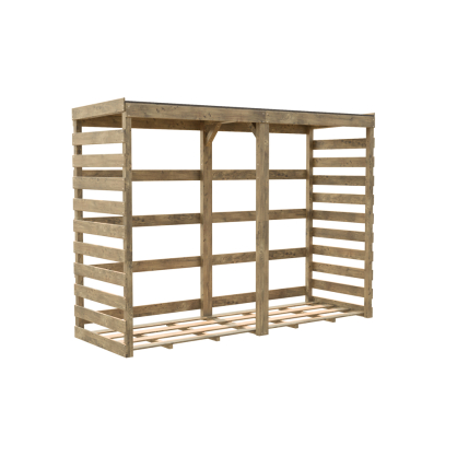 Abri bûches en bois Colombus avec plancher 238 x 82 x 174 cm