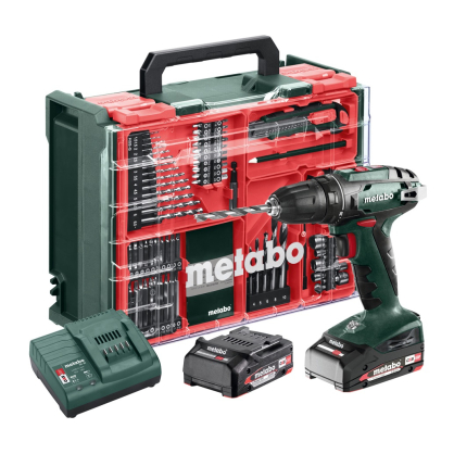 Perceuse-visseuse sur batterie BS18 MW avec accessoires 18 V 2 x 2 Ah METABO