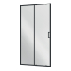 Porte de douche coulissante Lonso noire 130-140 x 200 cm ALLIBERT