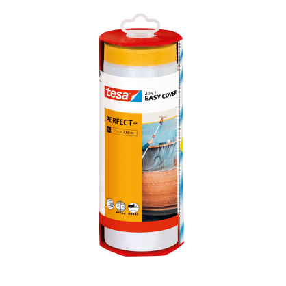 Plastique de protection Easy Cover Perfect XL avec dérouleur 2,6 x 17 m TESA