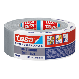 Ruban adhésif toilé Pro Strong Duct Tape gris 50 mm x 50 m TESA