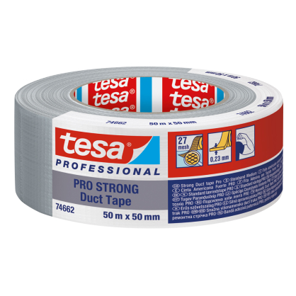 Ruban adhésif toilé Pro Strong Duct Tape gris 50 mm x 50 m TESA