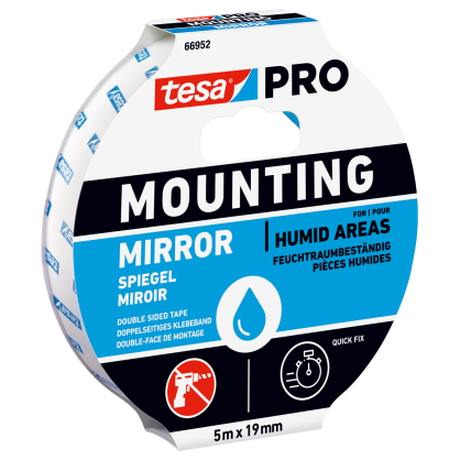 Ruban adhésif double face Mounting Pro Miroir 19 mm x 5 m TESA