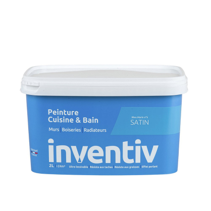 Peinture Cuisine & Bain bleu marin n°5 2 L INVENTIV