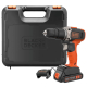 Perceuse visseuse à percussion sur batterie BCD003C1K-QW 18 V 1,5 Ah BLACK+DECKER