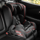 Siège pour enfant Jessie Isofix 76 - 150 cm noir et rouge CARKIDS