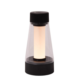Lampe de table LED Lorali rechargeable noire 1,2 W LUCIDE