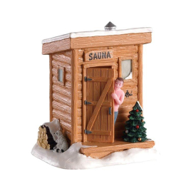 Figurine homme qui sort d'un sauna LEMAX