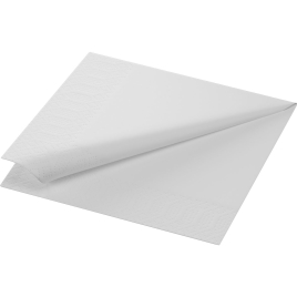 Serviette en tissu Bio 3 plis 24 x 24 cm blanc 20 pièces DUNI