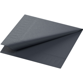 Serviette en tissu Bio 3 plis 33 x 33 cm noir 20 pièces DUNI