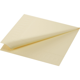 Serviette en tissu Bio 3 plis 24 x 24 cm crème 20 pièces DUNI