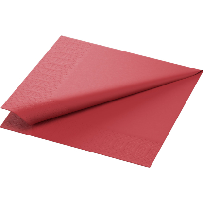 Serviette en tissu Bio 3 plis 24 x 24 cm bordeaux 20 pièces DUNI