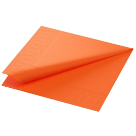 Serviette en tissu Bio 3 plis 33 x 33 cm orange soleil 20 pièces DUNI