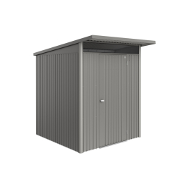 Abri de jardin en métal AvantGarde Eco 1 porte gris métallisé 1,8 x 2,2 x 2,18 m BIOHORT