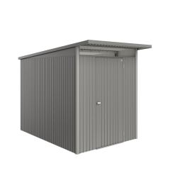 Abri de jardin en métal AvantGarde Eco 1 porte gris métallisé 1,8 x 3 x 2,18 m BIOHORT