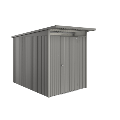 Abri de jardin en métal AvantGarde Eco 1 porte gris métallisé 1,8 x 3 x 2,18 m BIOHORT