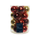 Set de boules de Noël en verre dorées et rouges Ø 6 cm 20 pièces DECORIS