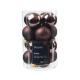 Set de boules de Noël en verre truffe noire Ø 3,5 cm 16 pièces DECORIS