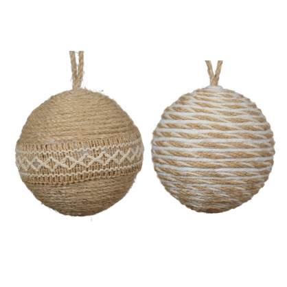 Boule de Noël en mousse naturel Ø 9 cm DECORIS