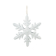 Flocon de neige en fer pailleté à suspendre blanc irisé Ø 15 cm DECORIS