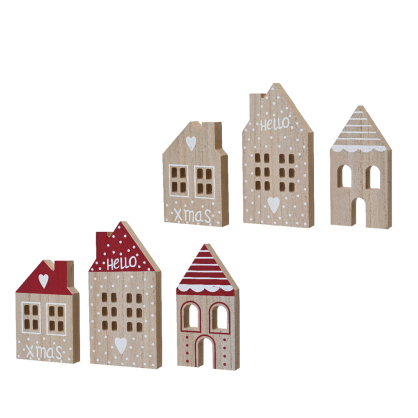 Set de maisons en bois 3 pièces