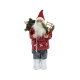 Figurine de Père Noël avec pull de Noël rouge 60 cm DECORIS