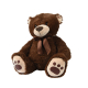 Ours en peluche avec noeud brun 45 cm