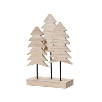 Sapin en bois de paulownia 24 x 10 x 45 cm DECORIS