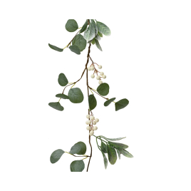 Guirlande en eucalyptus avec baies blanches 1,5 m