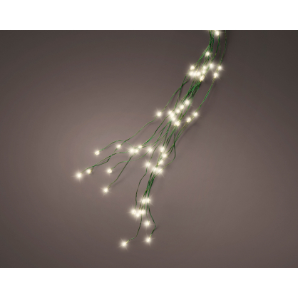 Guirlande de Noël extérieure en cascade avec effet clignotant 672 micro LED blanc chaud 2,1 m LUMINEO