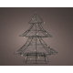 Sapin de Noël en fil métallique LED blanc chaud 33 x 9 x 40 cm LUMINEO