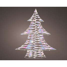 Sapin de Noël en matière synthétique LED blanc chaud 34 x 10 x 40 cm LUMINEO