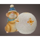 Figurine de souris avec boule de Noël LED 13 cm LUMINEO