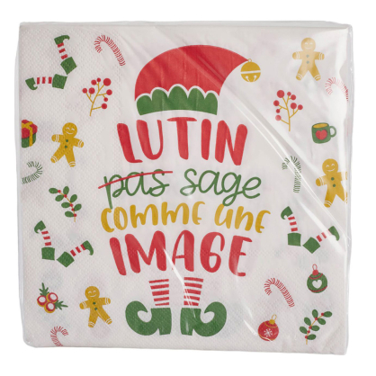 Serviette en papier Lutin pas sage comme une image 33 x 33 cm 20 pièces