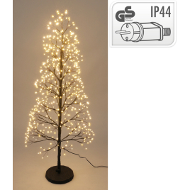 Arbre lumineux fleuri LED blanc chaud 100 cm