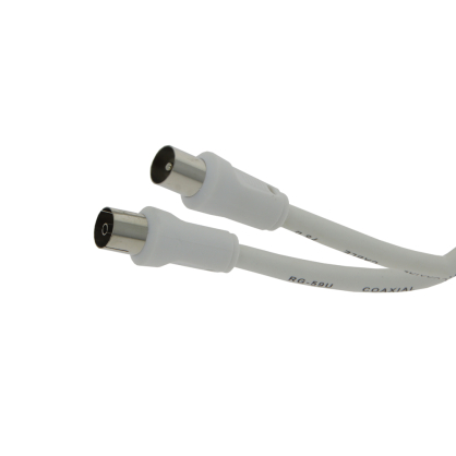 Câble coaxial blanc 5 m PROFILE