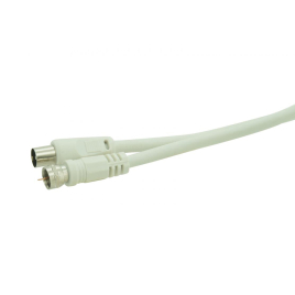 Câble coaxial mâle/femelle blanc 1,5 m PROFILE