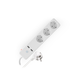 Multiprise Smart Wi-Fi 3 prises 2 USB blanc 1,5 m QNECT