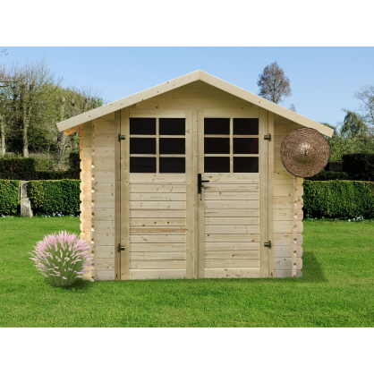 Abri de jardin en bois Traditionnel 28 mm 2,38 x 2,38 m SOLID