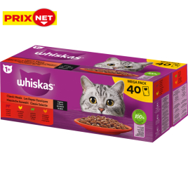 Patée pour chat 1+ Les Repas Classique en gelée 85 g 40 pièces WHISKAS