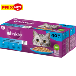 Patée pour chat 1+ Les Poissons favoris en gelée 85 g 40 pièces WHISKAS