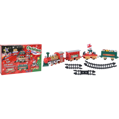 Train de Noël animé avec rails 681 cm