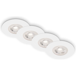 Spot encastrable LED blanc IP44 480 lm 4,9 W 4 pièces BRILONER